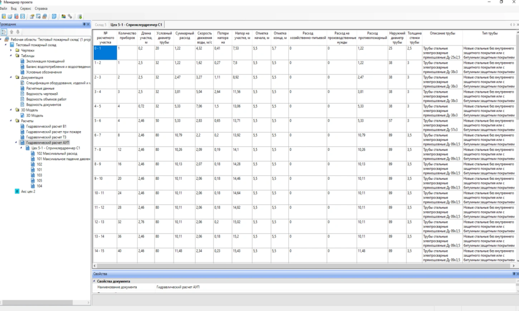 Nanocad BIM ВК Расчет установки водяного спринклерного и дренчерного пожаротушения.png