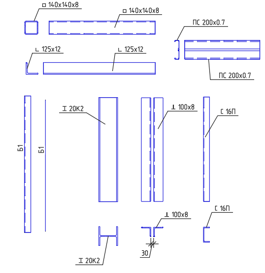 Балки и колонны СПДС Металлоконструкции AMCAD.png Балки и колонны СПДС Металлоконструкции.png